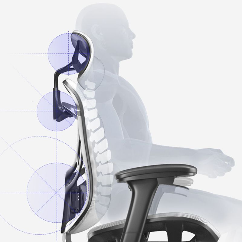 Silla ejecutiva de malla moderna Silla ejecutiva de armas ajustables para oficina