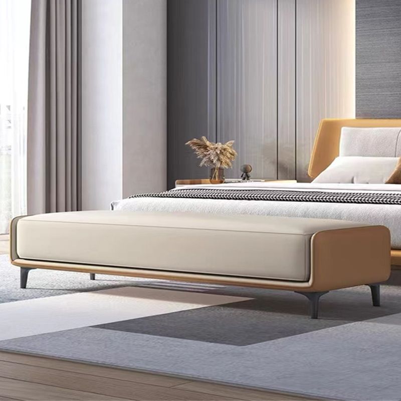 47.2"L Upholstered Seating Bench Cushioned Entryway and Bedroom Bench with Legs Clearhalo 'Benches' 'Chairs & Seating' 'furn' 'furn_benches' 'Furniture' 'Living Room Furniture' 1200x1200_939c00ed-e53e-4c87-8d04-dbc19a34a647