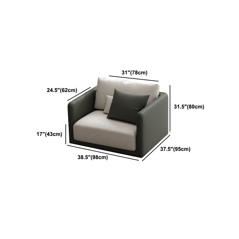 Faux Leather Sofa Sofa 37.40" D x 31.49" H Square Arm Sofa for Living Room Clearhalo 'furn' 'furn_sofas' 'Furniture' 'Living Room Furniture' 'Sofa' 'sofas' 1200x1200_939d0a2c-2a79-4273-9f08-a119331ea89e