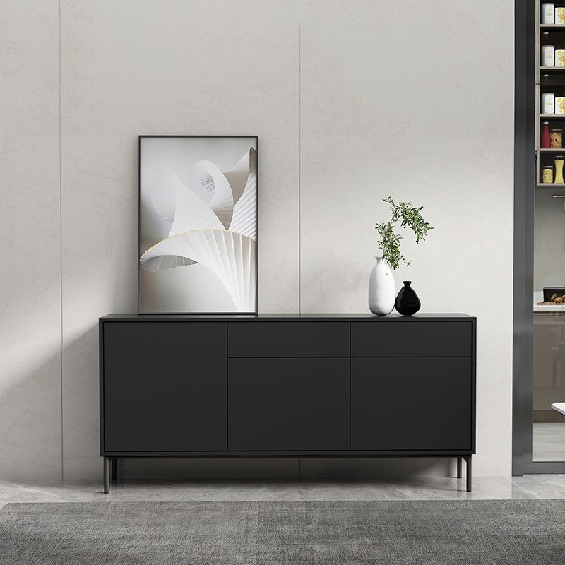 Sideboard di legno moderno moderno mobile rettangolo con cassetti e porte