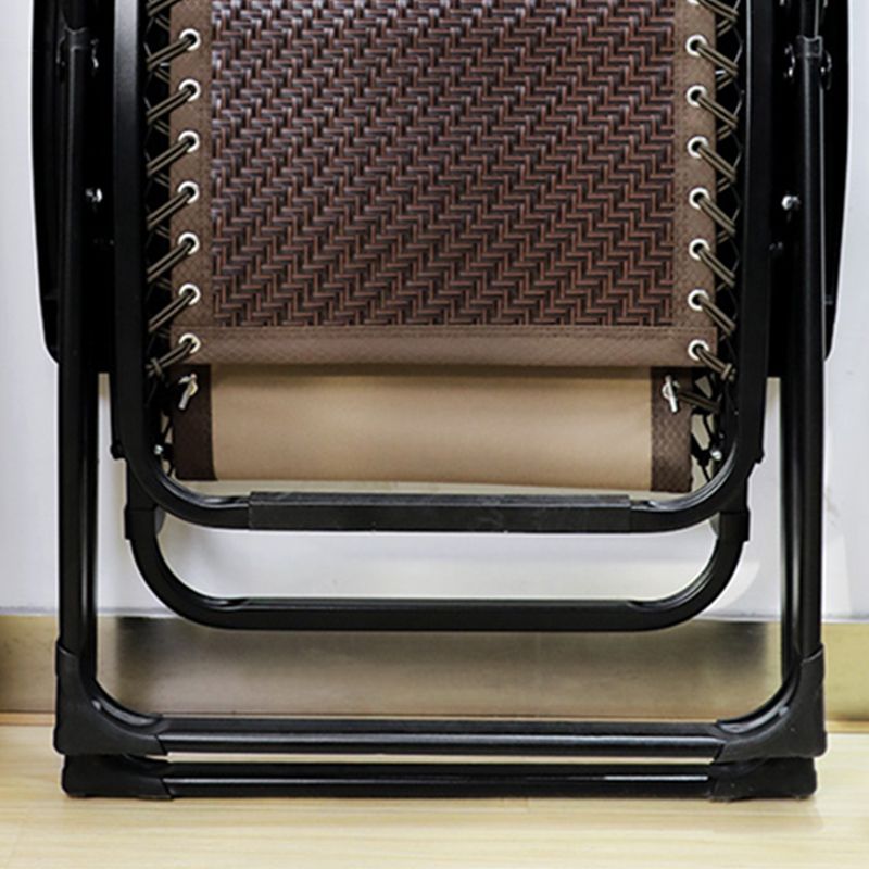 Sedia reclinabile marrone contemporanea reclinabile standard singolo in metallo