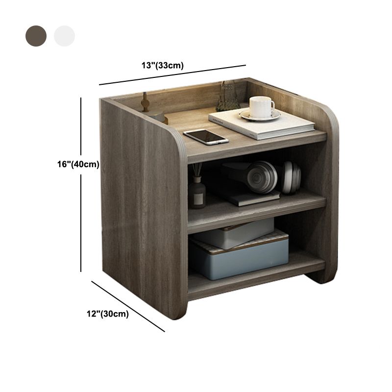 Hölzerne Nachttisch mit Regalen und Schubladen 15,7 "/22.8" hoher Nachttisch