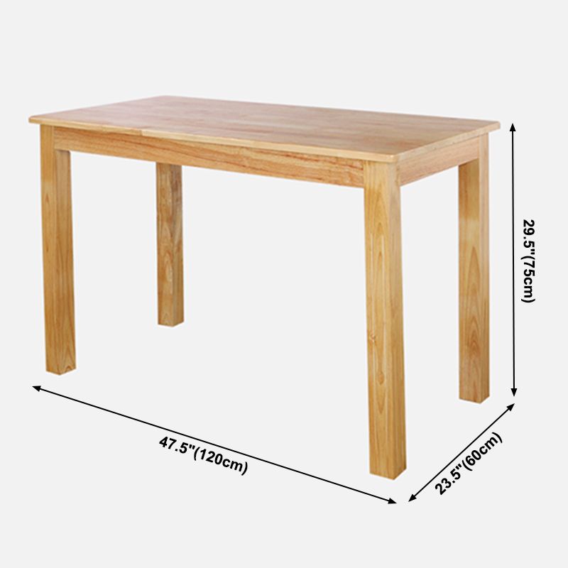 Contemporary Style Oak Dining Table 4 Legs Solid Wood Base Table for Home Clearhalo ' dining_table' 'Dining Tables & Seating' 'Dining Tables' 'furn' 'furn_dining_table' 'Furniture' 'furniture_dining_table' 'Kitchen & Dining Furniture' 'kitchen&dining_furn' 'kitchen' 'kitchen_dining_table' 1200x1200_93a14c29-9b0c-4607-9cc5-0ee3b2b5026f