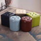 Modern Ottoman Cube Tufted Solid Color Leather Ottoman in Living Room