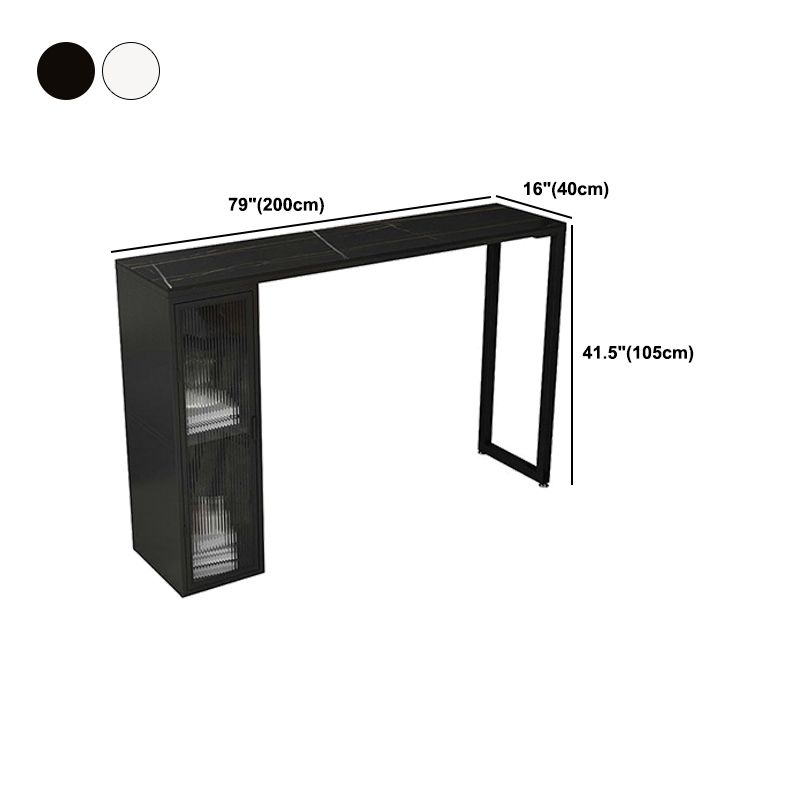 Modern 1/5 Pieces Bar Table Set Rectangle Stone Counter Table with Stools for Dining Room Clearhalo 'Bar Furniture' 'furn' 'furn_home_bar_bar_sets' 'Furniture' 'Home Bars & Bar Sets' 'home_bar_bar_sets' 'Kitchen & Dining Furniture' 1200x1200_93a3c53a-9867-406c-9467-bf502e05fa6b