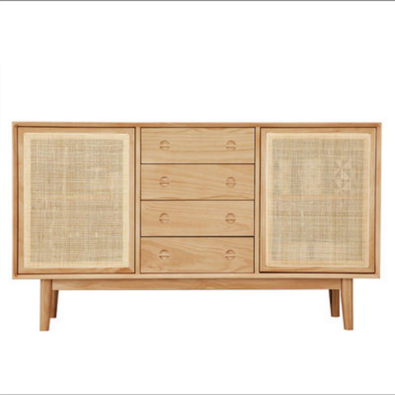 Contemporary Cabinet Solid Wood With Doors 4 - Drawer Accent Cabinet Clearhalo 'Cabinets & Chests' 'cabinets_chests' 'furn' 'furn_cabinets_chests' 'Furniture' 'Living Room Furniture' 1200x1200_93a4baac-8396-4cb1-ba40-2bc48d5be942