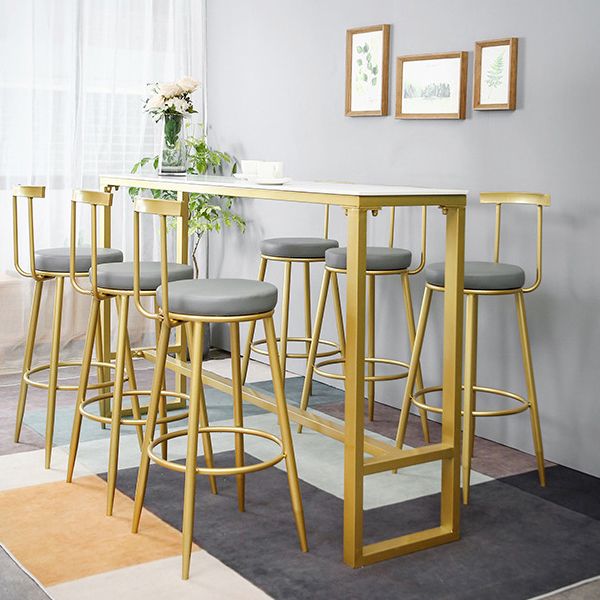 Mesa de pub rectángulo mesa de barra de barra de estilo glam para interiores para interiores