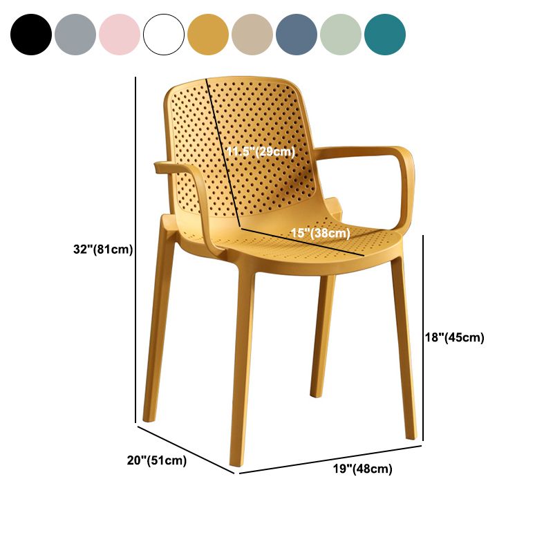 Contemporary Plastic Chair Parsons Chair in Matte Finish for Home Clearhalo 'Dining Chairs' 'Dining Tables & Seating' 'dining_chair' 'furn' 'furn_dining_chair' 'Furniture' 'Kitchen & Dining Furniture' 1200x1200_93a71192-cc36-48be-a09f-d80b7db14532