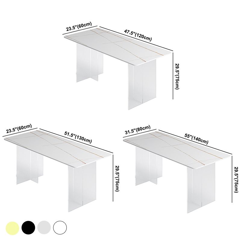 Contemporary Sintered Stone Standard Dining Table Rectangle Dining Table with Double Pedestal Clearhalo ' dining_table' 'Dining Tables & Seating' 'Dining Tables' 'furn' 'furn_dining_table' 'Furniture' 'furniture_dining_table' 'Kitchen & Dining Furniture' 'kitchen&dining_furn' 'kitchen' 'kitchen_dining_table' 1200x1200_93a786f3-509a-4229-aa72-9fbbdb8cd468