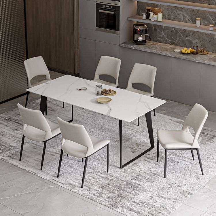 Open Back Side Chair Industrial Style Faux Leather Side Chair Clearhalo 'Dining Chairs' 'Dining Tables & Seating' 'dining_chair' 'furn' 'furn_dining_chair' 'Furniture' 'Kitchen & Dining Furniture' 1200x1200_93a8508e-f485-4249-9aa3-ed38a74c64f6