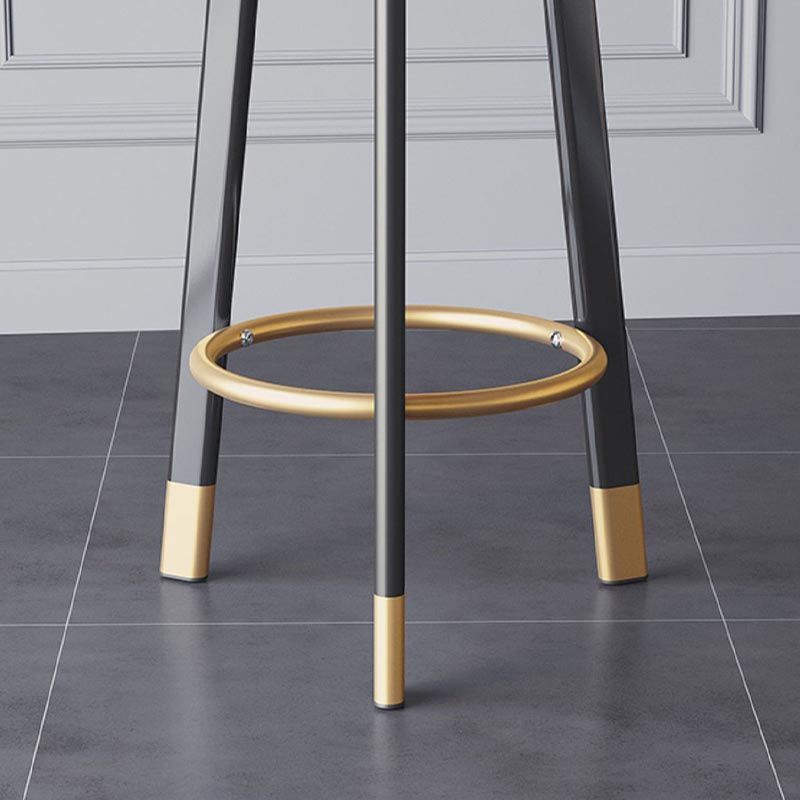 Contemporary Home Swivel Stool Matte Finish Upholstered Bar Stools