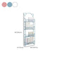 Metal Floating Bookshelf Closed Back Contemporary Bookcase with Shelves