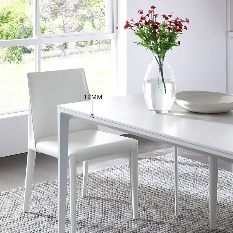 Designer Style 1/4/5/7 Pieces Rectangle Dining Set Sintered Stone Dining Table with Chairs Clearhalo 'Dining Room Sets' 'Dining Tables & Seating' 'dining_room_set' 'furn' 'furn_dining_room_set' 'Furniture' 'furniture_dining_room_set' 'Kitchen & Dining Furniture' 1200x1200_93a9fc09-10e4-4626-94fa-ffc0e7c3ecf2