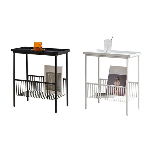 Contemporary Metal End Table Tray Top Accent Side Table with Storage Clearhalo 'Coffee & Accent Tables' 'End & Side Tables' 'end_side_tables' 'furn' 'furn_end_side_tables' 'Furniture' 'Living Room Furniture' 1200x1200_93aa892b-c700-459b-b935-4ca16f2ccd08