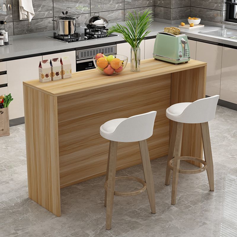 Modern Living Room Rectangle Wooden Top Pedestal Bar Dining Table Clearhalo 'Bar Furniture' 'Bar Tables' 'bar_tables' 'furn' 'furn_bar_tables' 'Furniture' 'Kitchen & Dining Furniture' 1200x1200_93ab60bb-6e87-4557-ac3c-f789b55decfd