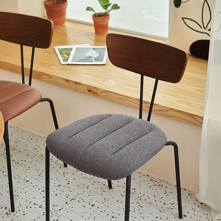 Industrial Style Dining Chair Kitchen Armless Side Chairs with Metal Legs Clearhalo ' kitchen&dining_furn' 'Dining Chairs' 'Dining Tables & Seating' 'dining_chair' 'furn' 'furn_dining_chair' 'Furniture' 'furniture_dining_chair' 'Kitchen & Dining Furniture' 'kitchen' 1200x1200_93ae56c6-b4be-4b19-8b72-f82d8352a399