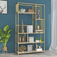Contemporary Etagere Bookshelf Iron Frame White Manufactured Wood Shelf Bookcase Clearhalo 'Bookcases' 'furn' 'furn_bookcases' 'Furniture' 'furniture_bookcases' 'Office Furniture' 1200x1200_93af4fd7-7673-4201-81ad-9fc87bb66301