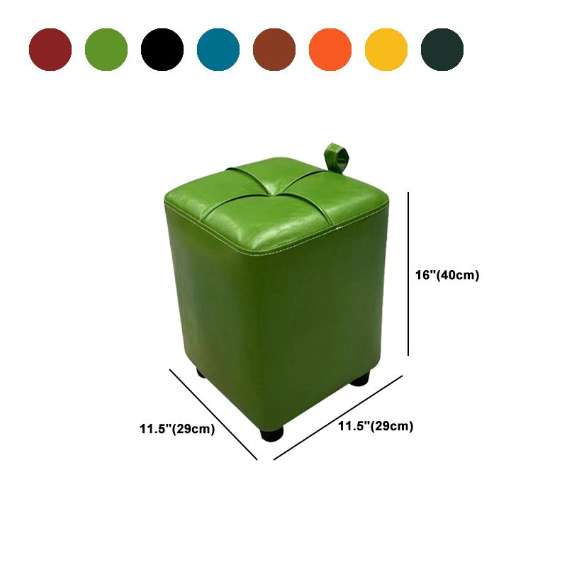 Contemporary PU Leather Pouf Chair Plain Square Tufted Water Resistant Target Pouf Clearhalo 'furn' 'furn_ottomans_poufs' 'Furniture' 'Living Room Furniture' 'Ottomans & Poufs' 'ottomans_poufs' 1200x1200_93af722c-4f09-493e-8512-b4a5e6375f04