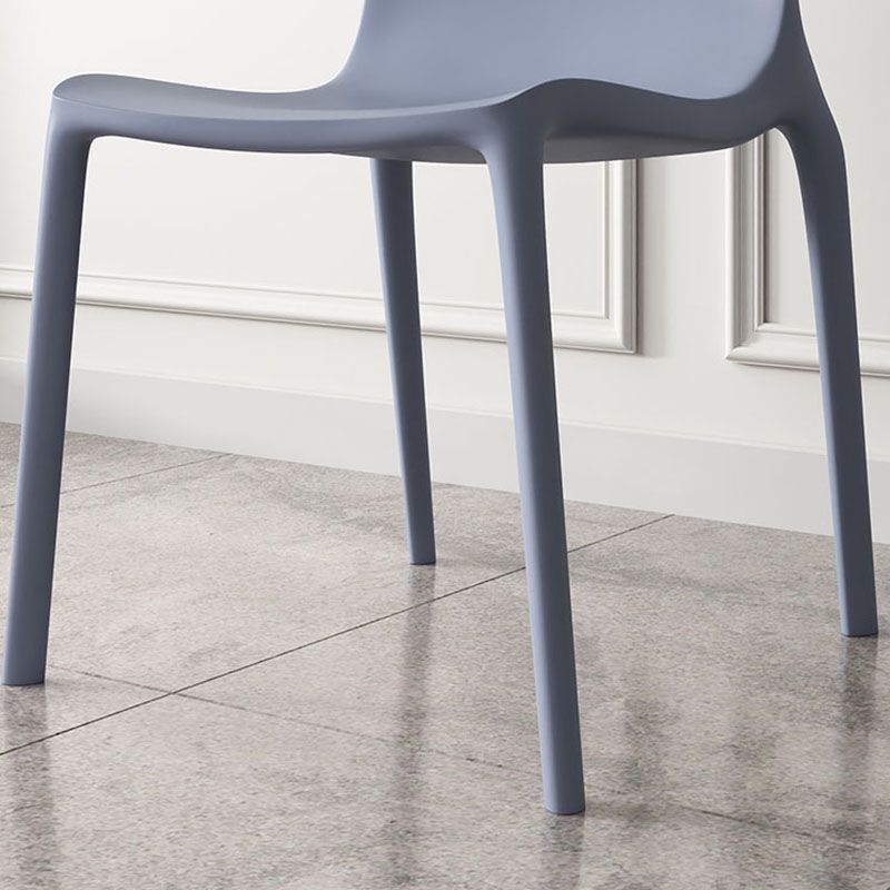 Contemporary Style Stackable Chairs Dining Armless Chair with Plastic Legs for Kitchen Clearhalo 'Dining Chairs' 'Dining Tables & Seating' 'dining_chair' 'Furniture' 'furniture_dining_chair' 'Kitchen & Dining Furniture' 1200x1200_93af9022-d7a9-4ad8-8005-2573465cb15d