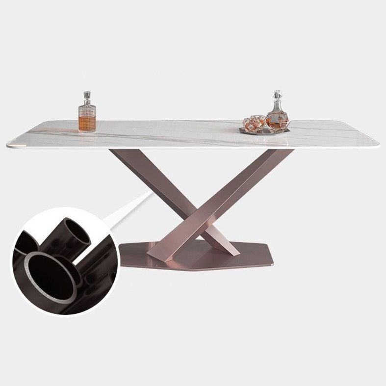 Nordic 1/2/5/6/7 Pieces Dining Set Sintered Stone Dining Table with Leather Chairs Clearhalo 'Dining Room Sets' 'Dining Tables & Seating' 'dining_room_set' 'furn' 'furn_dining_room_set' 'Furniture' 'furniture_dining_room_set' 'Kitchen & Dining Furniture' 1200x1200_93af9f40-9411-47c5-9399-02831bc93408