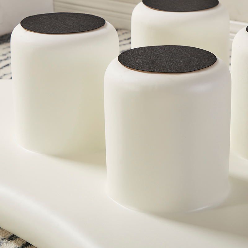 Mesa de café de cuatro patas blancas/negras para la mesa de plástico para sala de estar