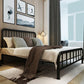 Modern Metal Headboard Bed Rectangular Open-Frame Bed with Metal Legs Clearhalo 'Bedroom Furniture' 'Beds' 'furn' 'furn_beds' 'Furniture' 1200x1200_93b055dc-b920-45c3-9688-14f84ee54602