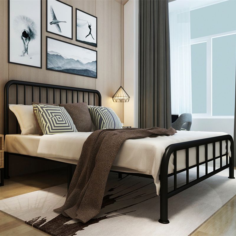 Modern Metal Headboard Bed Rectangular Open-Frame Bed with Metal Legs Clearhalo 'Bedroom Furniture' 'Beds' 'furn' 'furn_beds' 'Furniture' 1200x1200_93b055dc-b920-45c3-9688-14f84ee54602