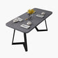 Metal Industrial Rectangle Dining Table Grey Wood Top Table with Sled Base Clearhalo ' dining_table' 'Dining Tables & Seating' 'Dining Tables' 'furn' 'furn_dining_table' 'Furniture' 'furniture_dining_table' 'Kitchen & Dining Furniture' 'kitchen&dining_furn' 'kitchen' 'kitchen_dining_table' 1200x1200_93b1b65d-ac90-4c73-ab8d-96721341756d