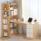 Bureau en bois contemporain Credenza bureau rectangulaire avec étagère avec étagère