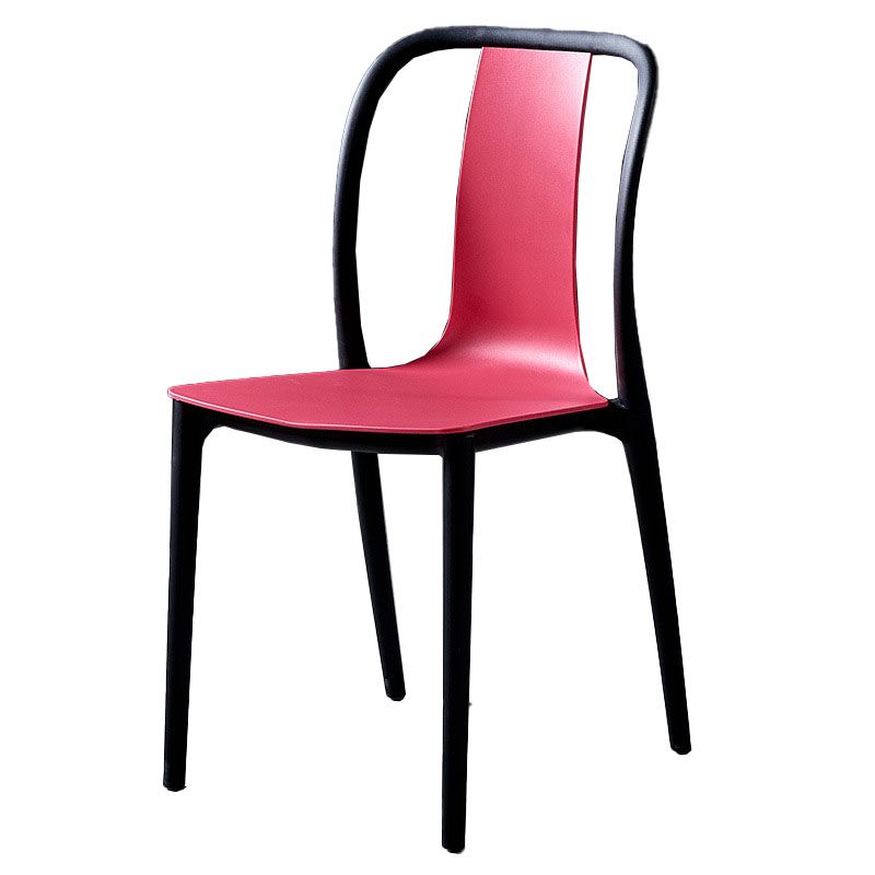 Contemporary Chairs Dining Slat Back Armless Chairs with Plastic Legs Clearhalo 'Dining Chairs' 'Dining Tables & Seating' 'dining_chair' 'Furniture' 'furniture_dining_chair' 'Kitchen & Dining Furniture' 1200x1200_93b2f619-6c31-4be6-bf42-f982f11b1e6e