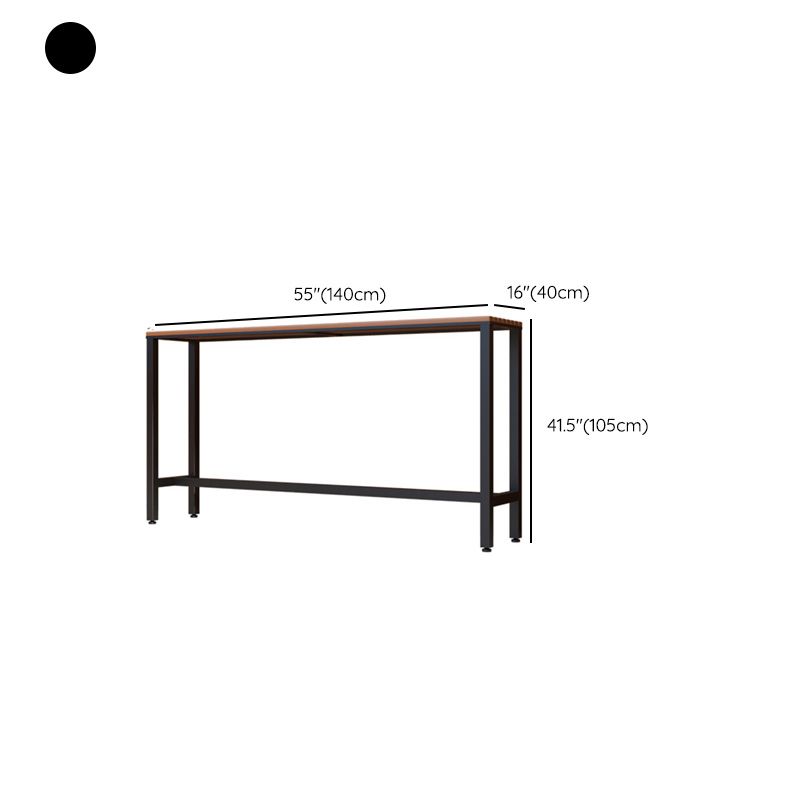 Industrial Bar Height Table Rectangular Bar Table with Metal Base Clearhalo 'Bar Furniture' 'Bar Tables' 'bar_tables' 'furn' 'furn_bar_tables' 'Furniture' 'Kitchen & Dining Furniture' 1200x1200_93b3121d-6deb-4cee-a713-a4cb940dcd60