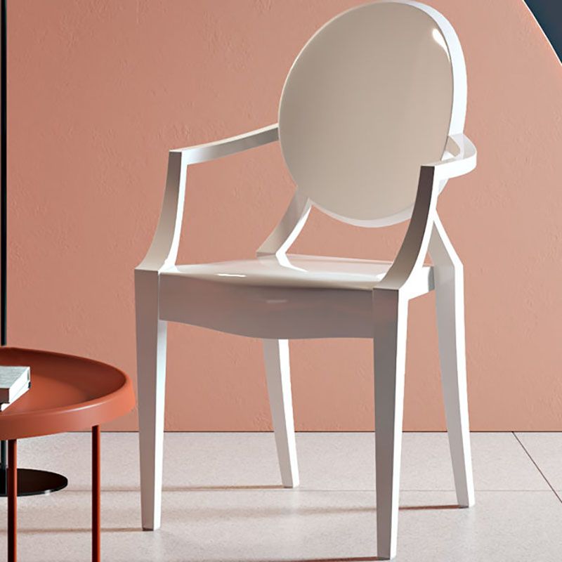 Nordic Style Plastic Dining Armchair Open Back Dining Side Chair for Home Use Clearhalo ' kitchen&dining_furn' 'Dining Chairs' 'Dining Tables & Seating' 'dining_chair' 'furn' 'furn_dining_chair' 'Furniture' 'furniture_dining_chair' 'Kitchen & Dining Furniture' 'kitchen' 1200x1200_93b3eb3f-cc96-4dff-a0dc-a5b2058dfacd