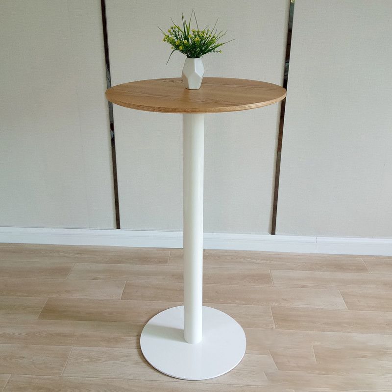 White Modern Style Round Table in Metal Milk Tea Shop Bar Table Clearhalo 'Bar Furniture' 'Bar Tables' 'bar_tables' 'furn' 'furn_bar_tables' 'Furniture' 'furniture_bar_tables' 'Kitchen & Dining Furniture' 1200x1200_93b417f6-de28-484c-b2e5-3d9a94dbfa09