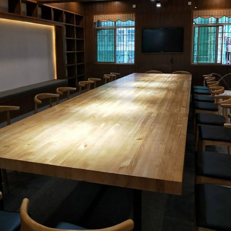 Solid Wood Industrial Rectangular Writing Desk Meeting Desk for Office Clearhalo 'furn' 'furn_office_desk' 'Furniture' 'Office Desks' 'Office Furniture' 'office_desk' 1200x1200_93b43c18-264b-4ccb-8d63-6e56e2f20101