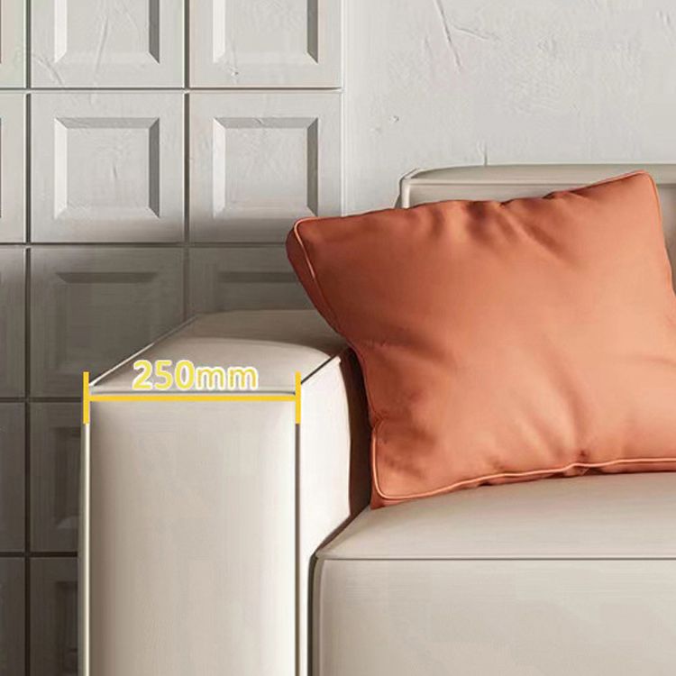 Quadratarm 3-Sitzer-Sofa zeitgenössischer Kunstleder minimalistisches Sofa