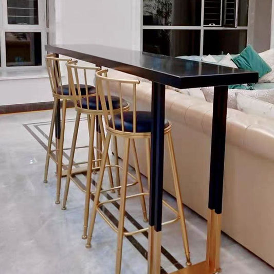 Mesa de comedor de bar de madera glamorosa mesa de bar rectangular para café y breakroom