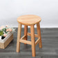 Contemporary Wood Stool Round Stool in Matte Finish for Indoor