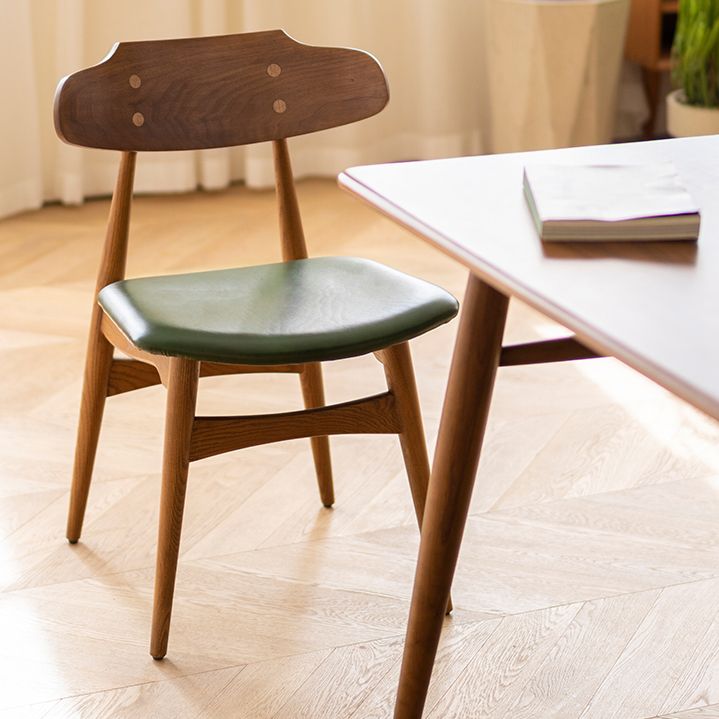 Silla lateral de estilo contemporáneo de madera silla de comedor abierta para el hogar para el hogar