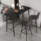 Modern Marble Pub Table with Rectangle Table Top Black Trestle Table - 42" H Clearhalo 'Bar Furniture' 'Bar Tables' 'bar_tables' 'furn' 'furn_bar_tables' 'Furniture' 'furniture_bar_tables' 'Kitchen & Dining Furniture' 1200x1200_93b70519-0ced-4040-8ea8-a522f31f0e10