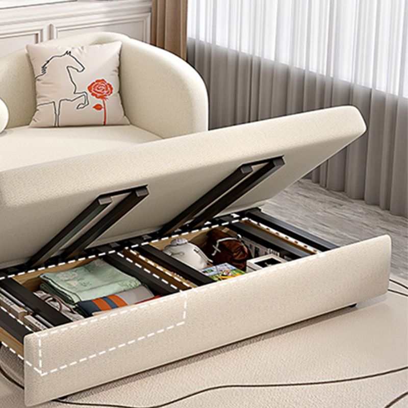 Eigentijdse beige bank bed smoking tuxedo armbank bed met 2 kussens