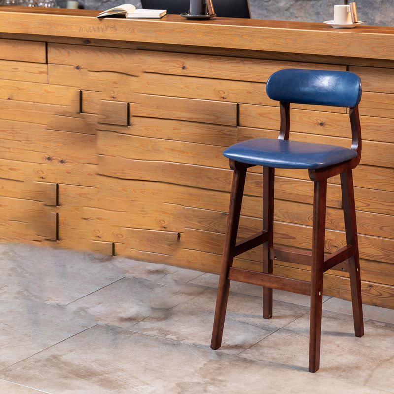 Scandinavia Style Bar-stool Wooden Legs Leather Seat for Kitchen Bar Clearhalo 'Bar Furniture' 'Bar Stools' 'bar_stools' 'furn' 'furn_bar_stools' 'furniture_bar_stools' 'Kitchen & Dining Furniture' 'kitchen&dining_furn' 'kitchen' 'kitchen_furn' Furniture' 1200x1200_93b844ea-6faf-453f-8ba4-fabfc25e57f8