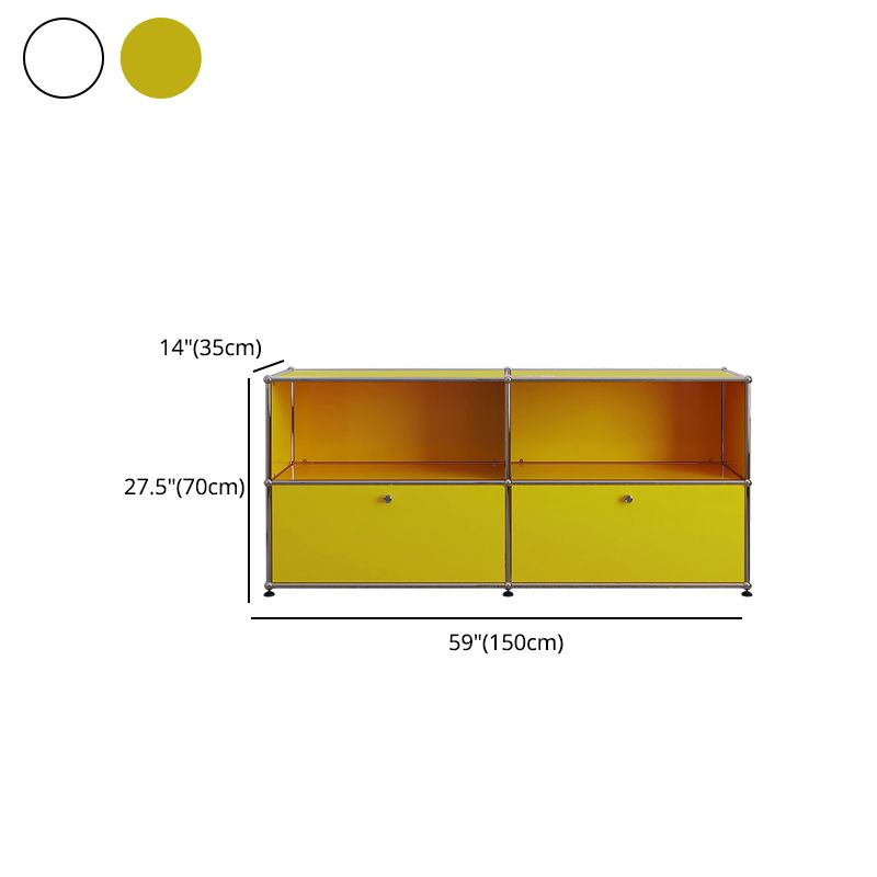Modern Rectangle Storage Server Metal Sideboard for Dining Room Clearhalo 'buffet_sideboard' 'Buffets & Sideboards' 'furn' 'furn_buffet_sideboard' 'Furniture' 'Kitchen & Dining Furniture' 1200x1200_93b84786-3840-458a-9ac5-f10af21a337d