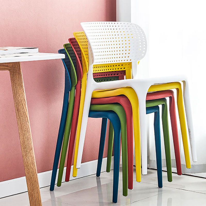 Contemporary Style Plastic Dining Armless Chair Open Back Dining Side Chairs Clearhalo ' kitchen&dining_furn' 'Dining Chairs' 'Dining Tables & Seating' 'dining_chair' 'furn' 'furn_dining_chair' 'Furniture' 'furniture_dining_chair' 'Kitchen & Dining Furniture' 'kitchen' 1200x1200_93b8a2dc-c167-42a0-9bb0-4ed888718e80