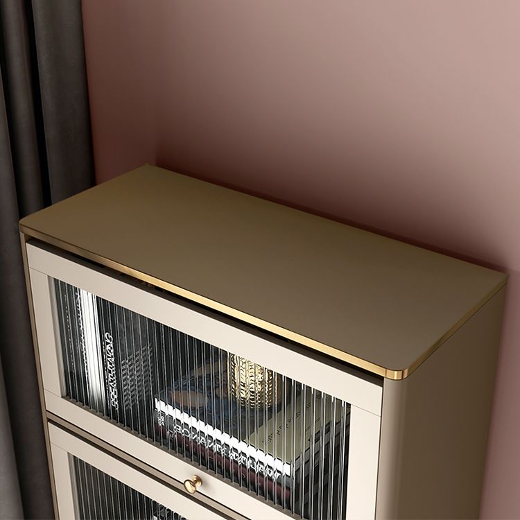 Glam Standard Bookcase Metal Frame Manufactured Wood Bookshelf with Glass Doors Clearhalo 'Bookcases' 'furn' 'furn_bookcases' 'Furniture' 'furniture_bookcases' 'Office Furniture' 1200x1200_93b913db-8d30-4700-8c31-4977bf9bb466