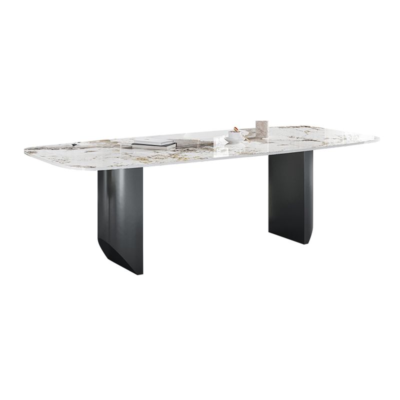 Modern 1/4/5/7 Pieces Rectangle Dining Set Sintered Stone Dining Table with Chairs Clearhalo 'Dining Room Sets' 'Dining Tables & Seating' 'dining_room_set' 'furn' 'furn_dining_room_set' 'Furniture' 'furniture_dining_room_set' 'Kitchen & Dining Furniture' 1200x1200_93b9dc05-1a9f-42ca-a91c-9e0f9e84acc9