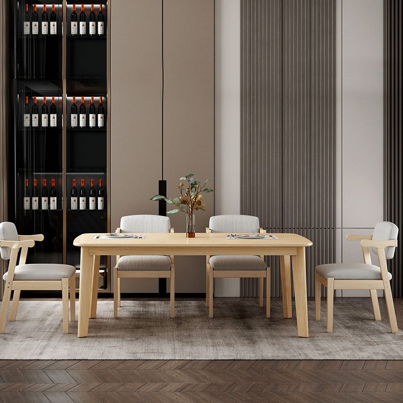 Modern Indoor-Outdoor Wood Chair Home Cushioned Open Back Dining Side Chair Clearhalo ' kitchen&dining_furn' 'Dining Chairs' 'Dining Tables & Seating' 'dining_chair' 'furn' 'furn_dining_chair' 'Furniture' 'furniture_dining_chair' 'Kitchen & Dining Furniture' 'kitchen' 1200x1200_93bc81fa-6a34-4679-9e93-163be5322c20
