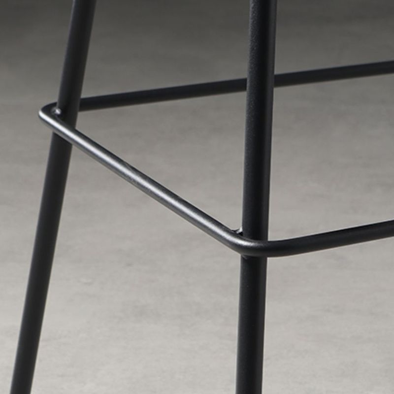 Faux Leather Dining Stools Contemporary Armless Bar Stools with Metal Base Clearhalo 'Bar Furniture' 'Bar Stools' 'bar_stools' 'furn' 'furn_bar_stools' 'Furniture' 'Kitchen & Dining Furniture' 1200x1200_93be862a-7dcb-4b52-b407-009fadd69479