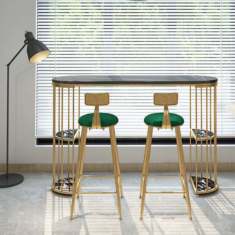 Low Back Dining Stools Round Upholstered Bar Stools with Footrest Clearhalo 'Bar Furniture' 'Bar Stools' 'bar_stools' 'furn' 'furn_bar_stools' 'Furniture' 'Kitchen & Dining Furniture' 1200x1200_93bec430-46e8-4ef8-beb1-ea9f32ce3a6a