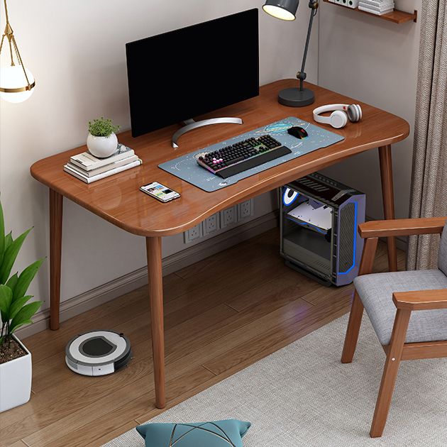 Solid Wood Office Desk Parsons Base 29.53" Tall Writing Desk Clearhalo 'furn' 'furn_office_desk' 'Furniture' 'Office Desks' 'Office Furniture' 'office_desk' 1200x1200_93bf7f1e-46b0-4880-8371-396a46854039