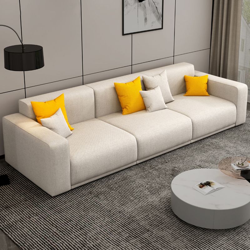 Stationary Slipcovered Cotton Living Room Square Arm Loose Back Sofa Clearhalo 'furn' 'furn_sofas' 'Furniture' 'Living Room Furniture' 'Sofa' 'sofas' 1200x1200_93c0828b-f80f-464e-82cf-bac9acc6343a